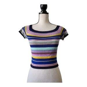 💕Vintage Y2k Charlotte Russe Stripped Baby Doll Top Size M